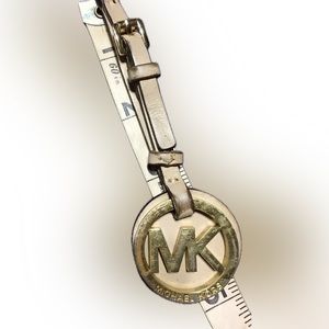 Michael Kors MK Charm Hang Tag Gold Tone Keychain Key Fob Charm